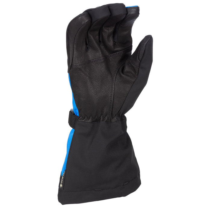 KLIM Togwotee Gauntlet Glove in Black - Electric Blue Lemonade