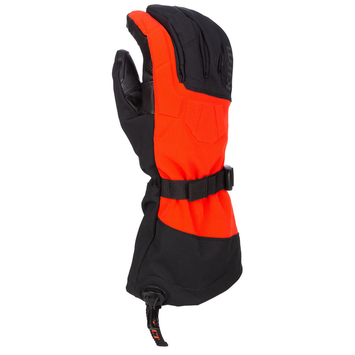 KLIM Togwotee Gauntlet Glove in Black - Fiery Red