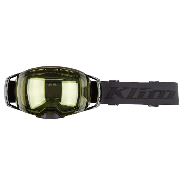 Klim Aeon Tech Snow Goggles in Asphalt With Light Yellow Tint Lens