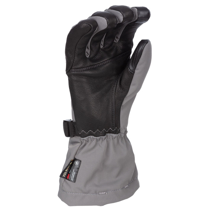 Klim Radiate Gauntlet Gloves in Castlerock Gray - Black