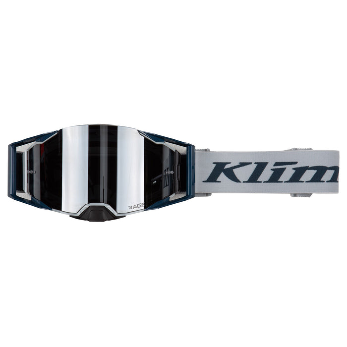 Klim Rage Off-Road Google in Cool Gray With Silver Mirror Lens