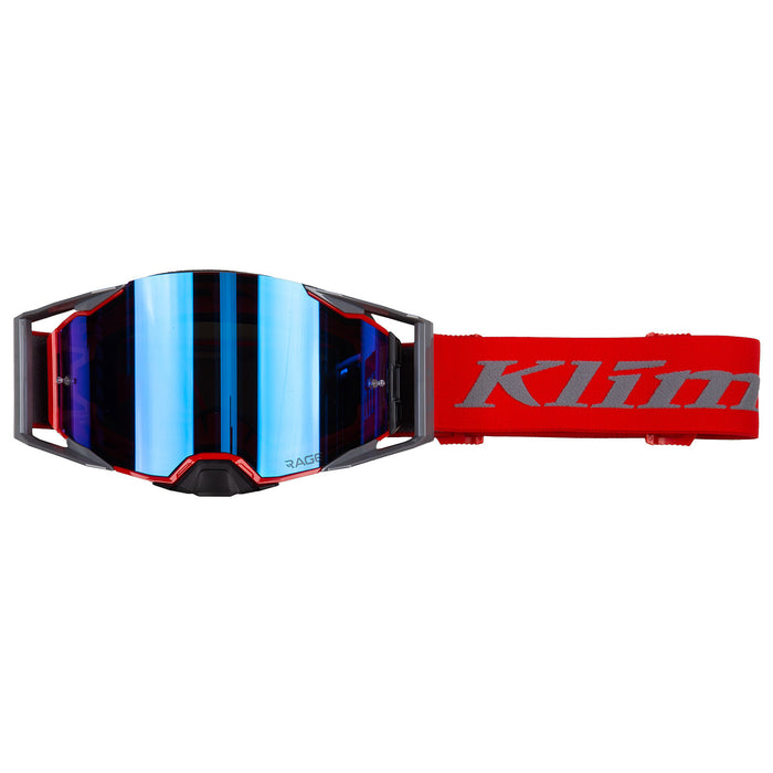 Klim Rage Off-Road Google in Redrock With Dark Smoke Blue Mirror Lens