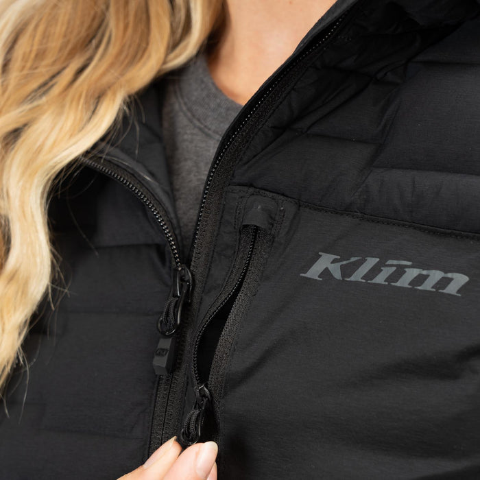 Klim Luna Stretch Down Women's Hooded Jacket in Black