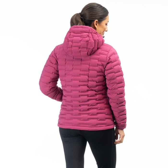 Klim Luna Stretch Down Women's Hooded Jacket in Raspberry Radiance
