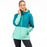 Klim Soteria Women's Insulated Hooded Jacket in Deep Lagoon - Electric Green