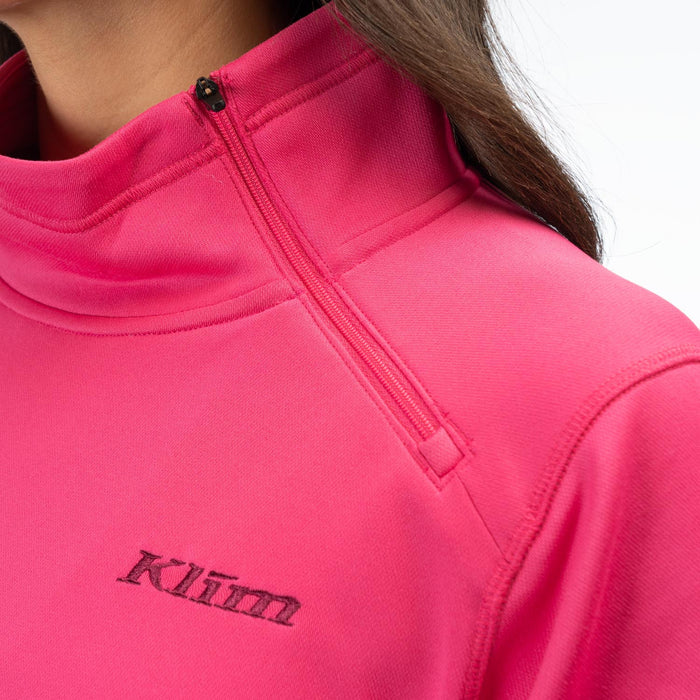 Klim Solitude Asym Women's Pullover in Punch Pink