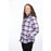 Klim Big Sky Fleece Lined Women's Flannel Hoodie in Lavender Heist - Asphalt