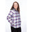 Klim Big Sky Fleece Lined Women's Flannel Hoodie in Lavender Heist - Asphalt