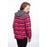 Klim Big Sky Fleece Lined Women's Flannel Hoodie in Punch Pink - Asphalt