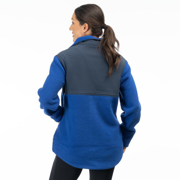 KLIM High Pile Mountain Women's Fleece Jacket in Mazarine Blue - Dress Blues
