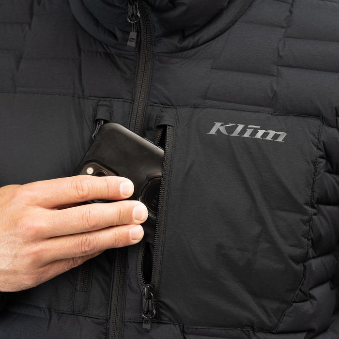 KLIM Boulder Stretch Down Jacket in Black