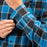 KLIM Cottonwood Midweight Flannel Shirt in Imperial Blue - Black