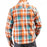 KLIM Alderson Midweight Flannel Shirt in Red Orange - Deep Lagoon