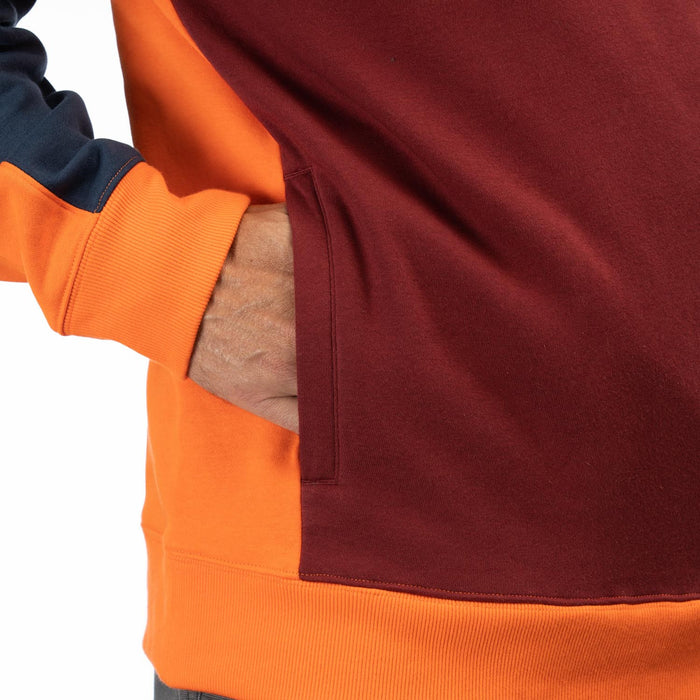 Klim Drift Pullover Hoodie in Cabernet - Red Orange