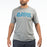 Klim Foundation Tri-blend Tee in Heathered Gray - Imperial Blue