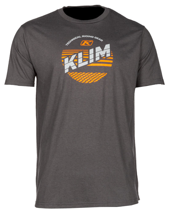 Klim Kinetic Short Sleeve T shirt in Charcoal - Strike Orange