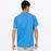 FXR Podium Premium T-shirt in Tranquil Blue/White