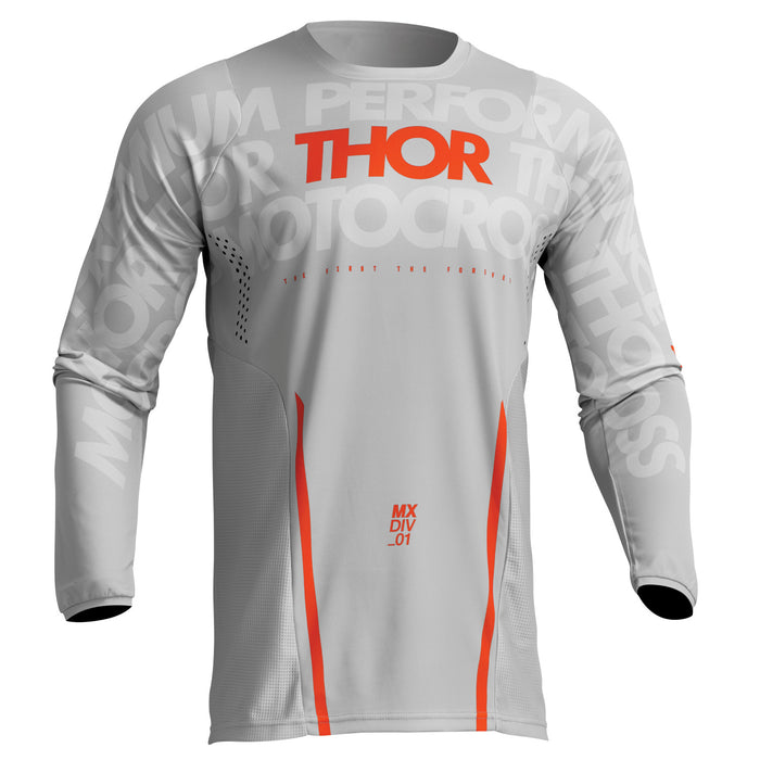 Thor Pulse Mono Jersey in Light Gray/Orange