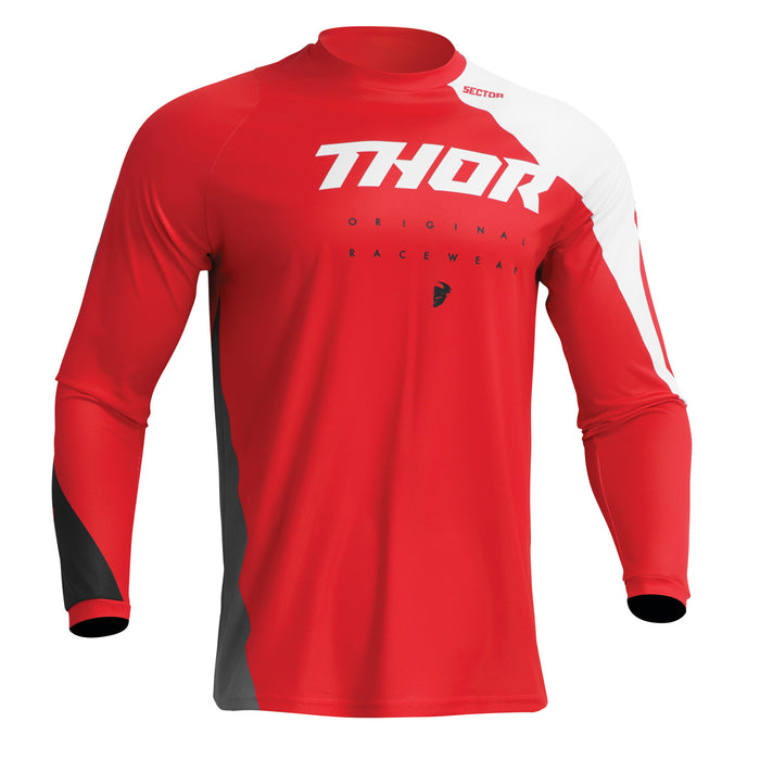 THOR Sector Edge Youth Jersey in Red/White