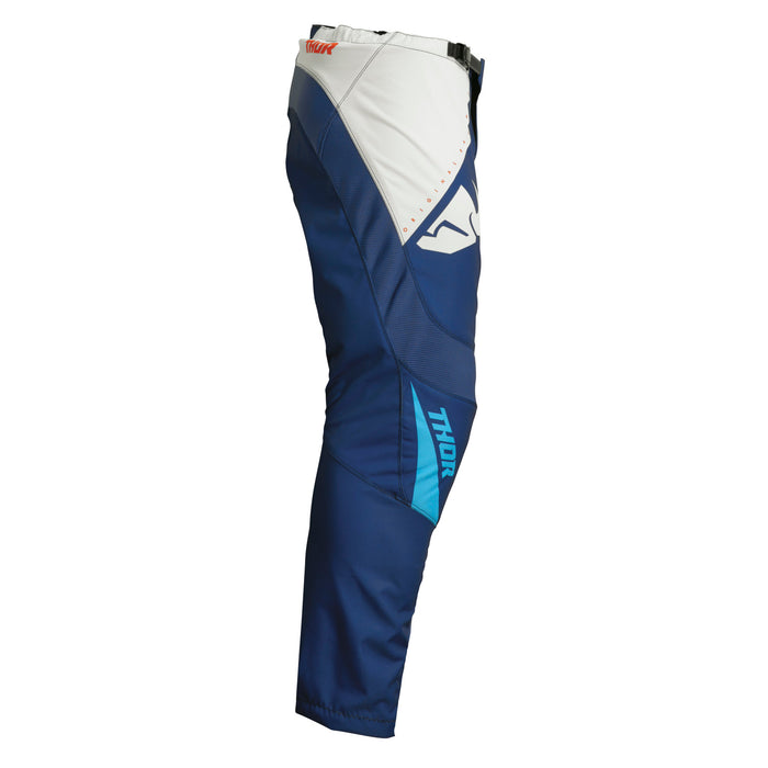 THOR Sector Edge Youth Pants in Navy/Red Orange