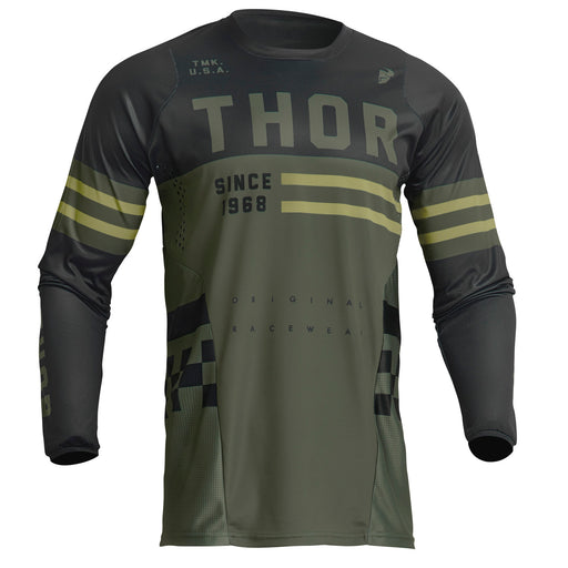 THOR Pulse Combat Youth Jersey in Army/Black