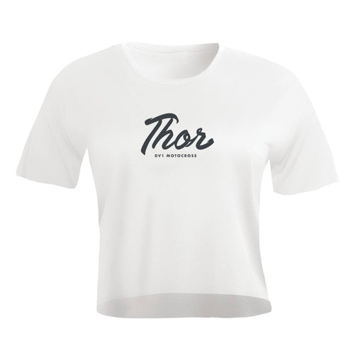 Thor Script Women's Crop Top Shirts in White