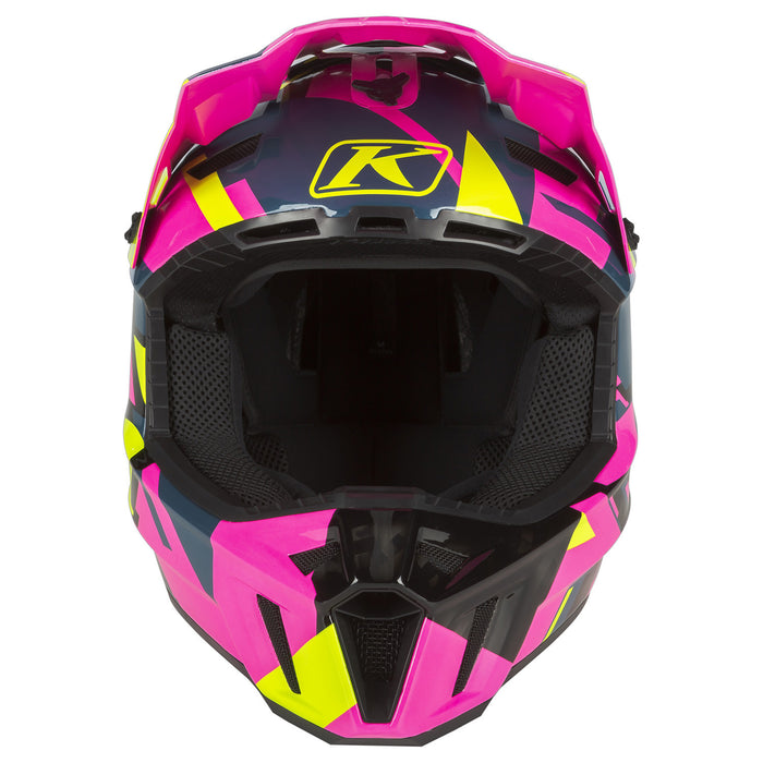 Klim F3 Carbon Raid Helmets - ECE in Knockout Pink - Hi-vis