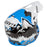 Klim F3 Carbon Helmet - ECE in Electric Blue Lemonade - White