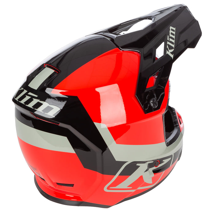 Klim F3 Elevate Helmet - ECE in Fiery Red - Black
