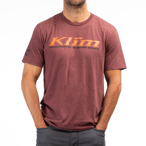 KLIM K Corp Short Sleeve Tees in Maroon Frost - Red Orange