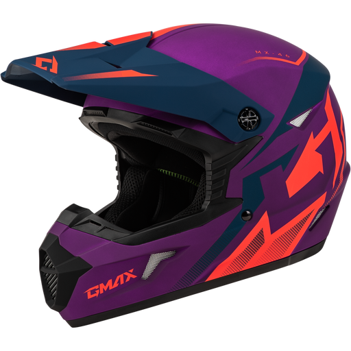 GMAX MX-46 Compound Youth MX Helmet in MATTE PURPLE