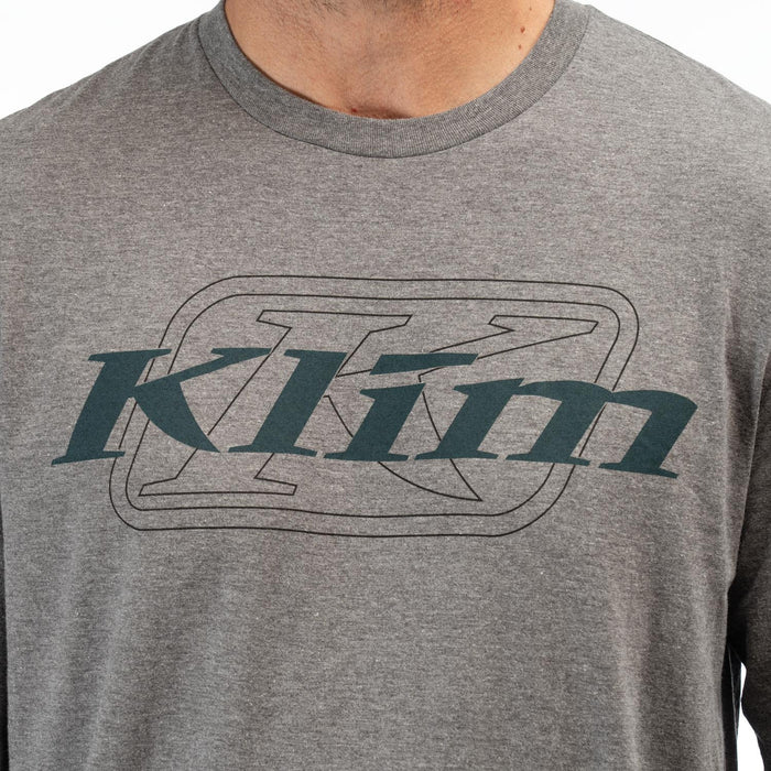 Klim K Corp Long Sleeve Tees in Gray Frost - Dark Sea