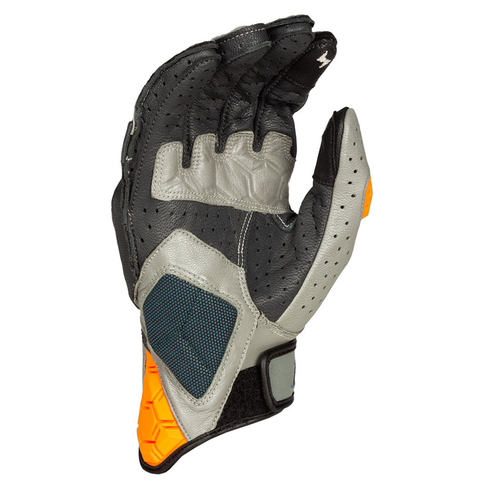 Klim Badlands Aero Pro Short Gloves in Petrol - Strike Orange 2022