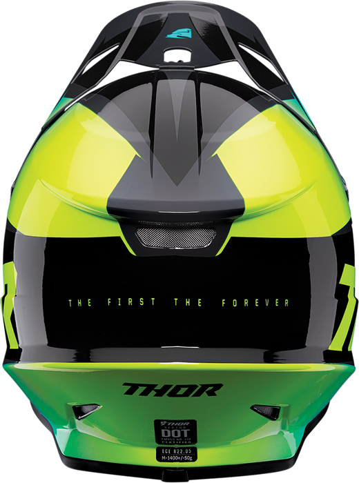 Thor Sector Fader Helmet in Acid/Teal