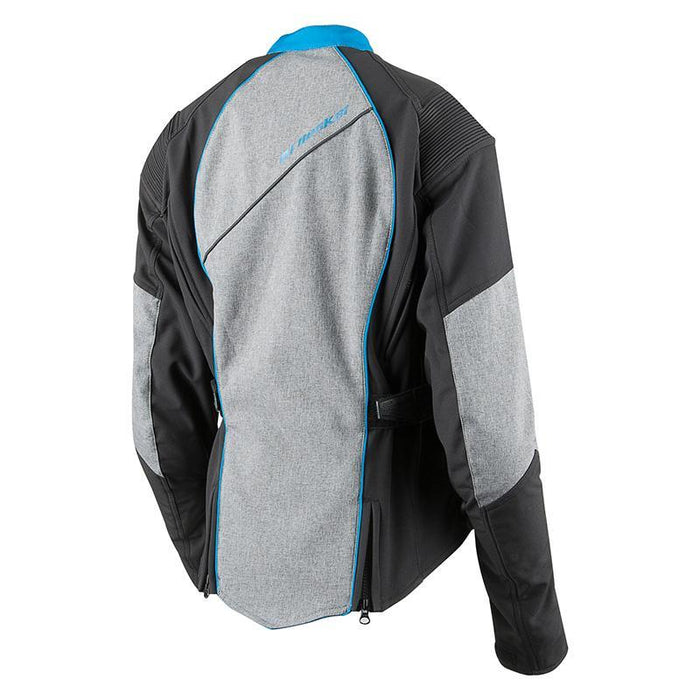 Aurora Textile Jacket in Grey/Teal/Black - Back