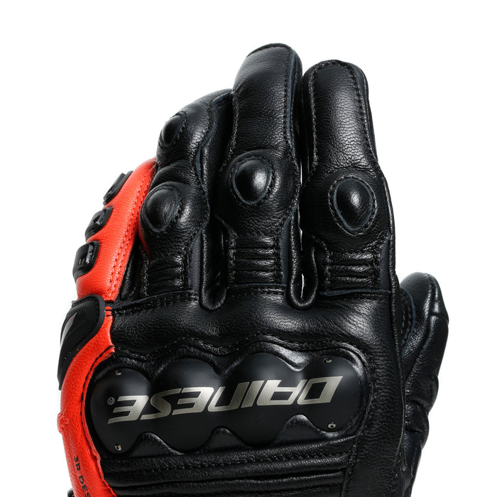 Dainese 4-Stroke 2 Gloves in Black/Fluo Red
