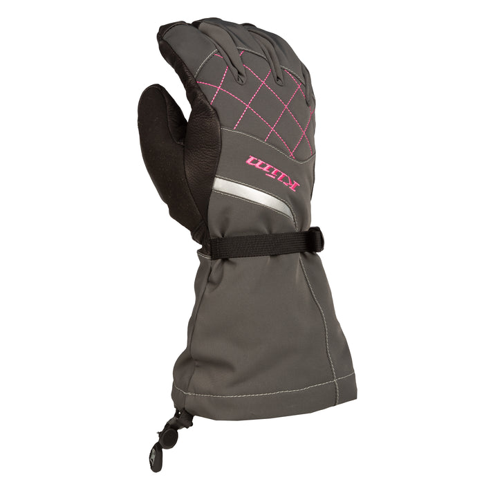 KLIM Allure Gloves in Knockout Pink - Asphalt
