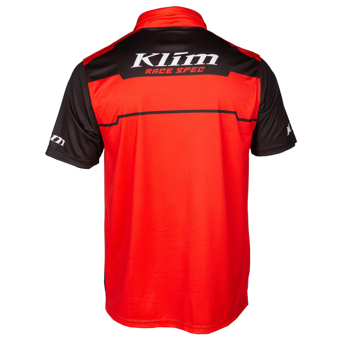 Klim Launch Polo in Fiery Red - Black