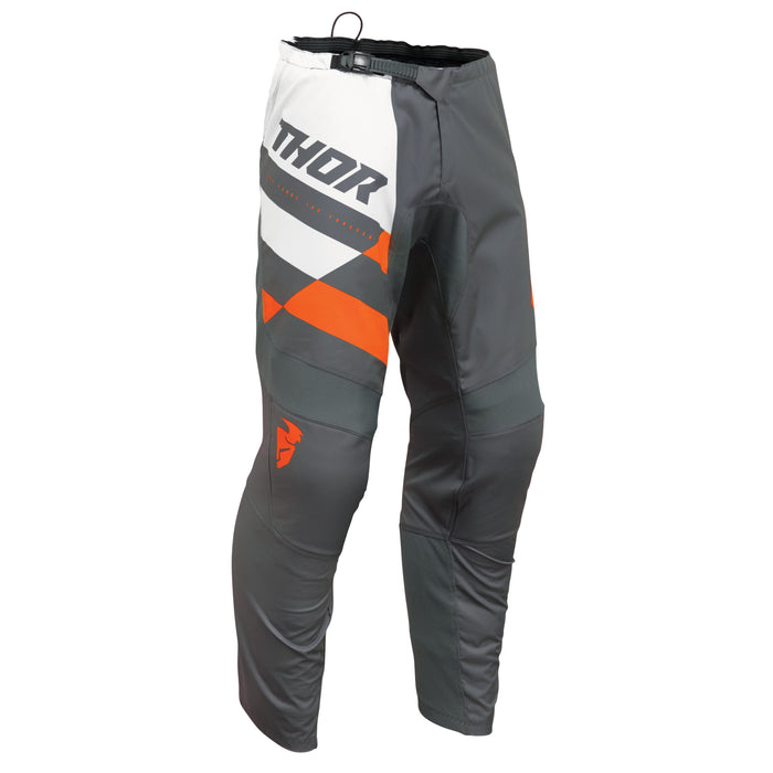 Thor Sector Checker Youth Pants in Charcoal/Orange
