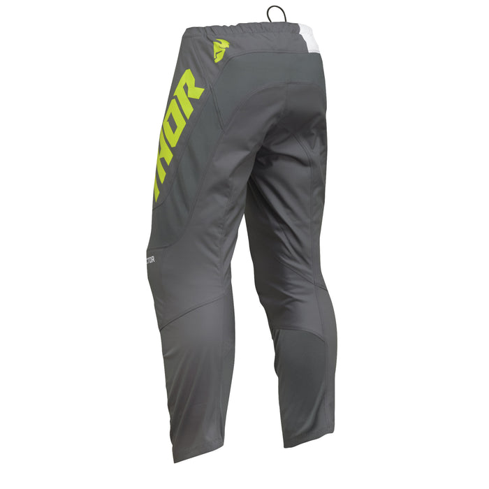Thor Sector Checker Youth Pants in Charcoal/Acid
