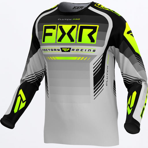 FXR Clutch Pro MX Jersey in Grey/Hi Vis
