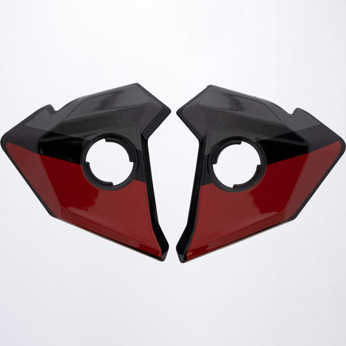 FXR Maverick Mod Helmet Side Covers in Black/Red