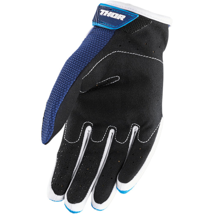 Thor Youth Spectrum Gloves in Navy Blue/White - Palm