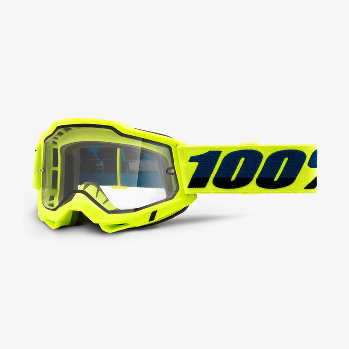 100% Accuri 2 Youth Goggles - Clear Lens in Fluorescent yellow / Fluorescent yellow/black 