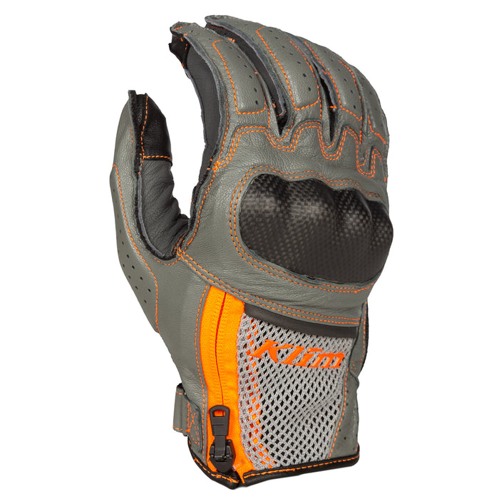 Klim Induction Gloves in Cool Gray - Strike Orange 2022