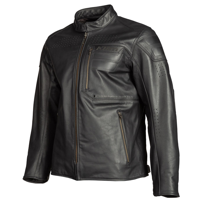 Klim Sixxer Leather Jackets in Gunmetal Black