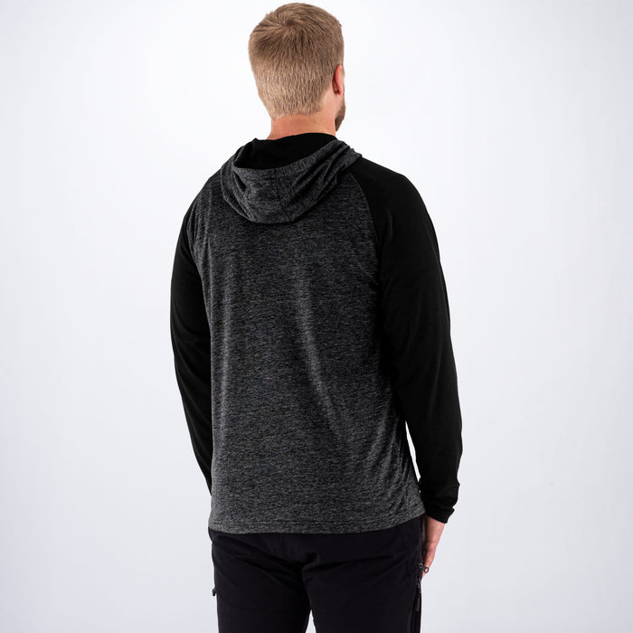 FXR Trainer Lite Tech Pullover Hoodie in Charcoal Heather/Black