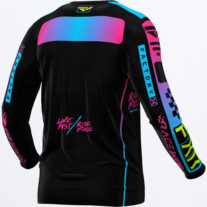 FXR Podium MX Youth Jersey in Black/Candy