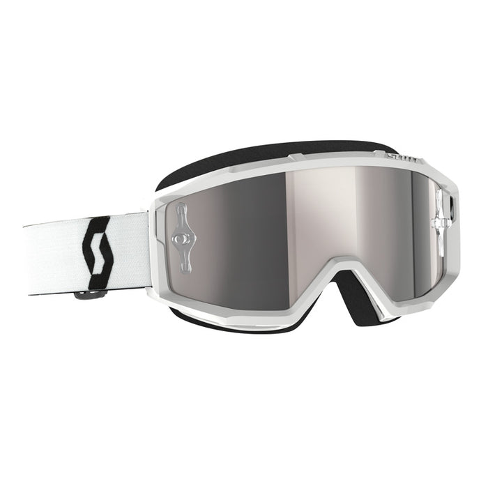 Scott Primal Goggles in White Silver Chrome Works 2023