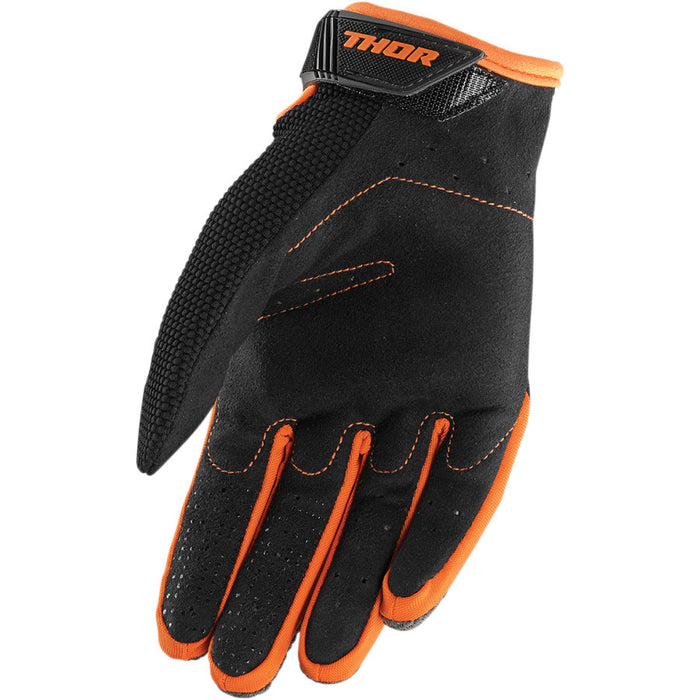 Thor Spectrum Gloves in Charcoal/Orange - Palm